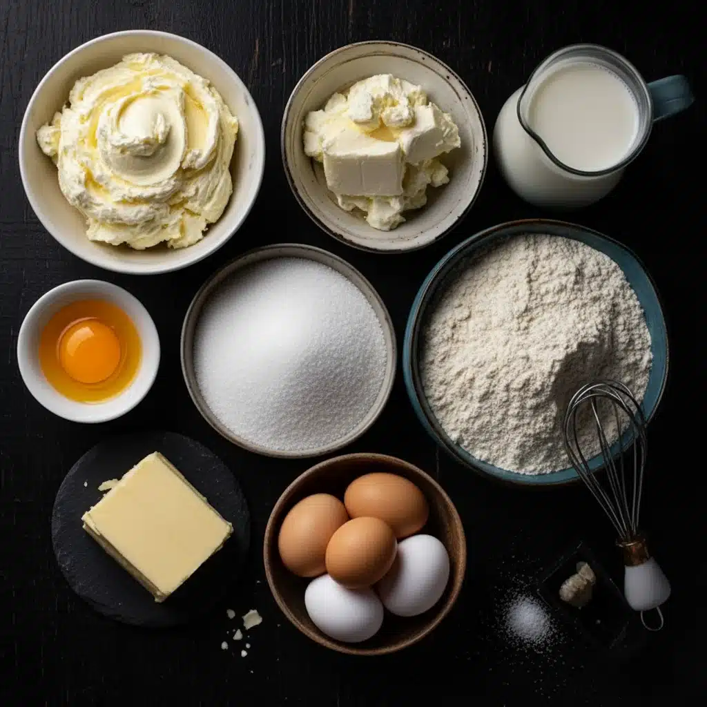 Le Gâteau Nuage Japonais Parfait : Douceur et Légèreté Incomparables 3 Sélection d'ingrédients de qualité pour obtenir la texture fuwa-fuwa : farine tamisée, fromage frais onctueux et œufs extra-frais.