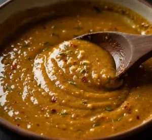 Pilons de Poulet au Four : La Recette Facile et Incontournable 5 Bol de marinade pour pilons de poulet: huile d’olive brillante, épices visibles, cuillère en bois