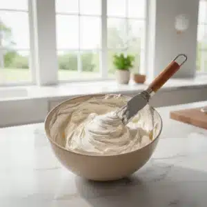 Le Gâteau Nuage Japonais Parfait : Douceur et Légèreté Incomparables 6 Préparation de la meringue ferme et brillante pour le Gâteau Nuage Japonais, étape cruciale pour une texture fuwa-fuwa.